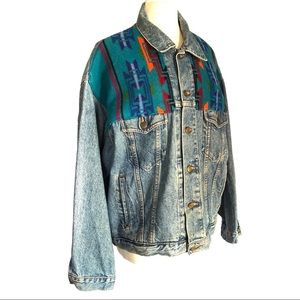Incredible vintage 90’s Southwestern Jean Jacket